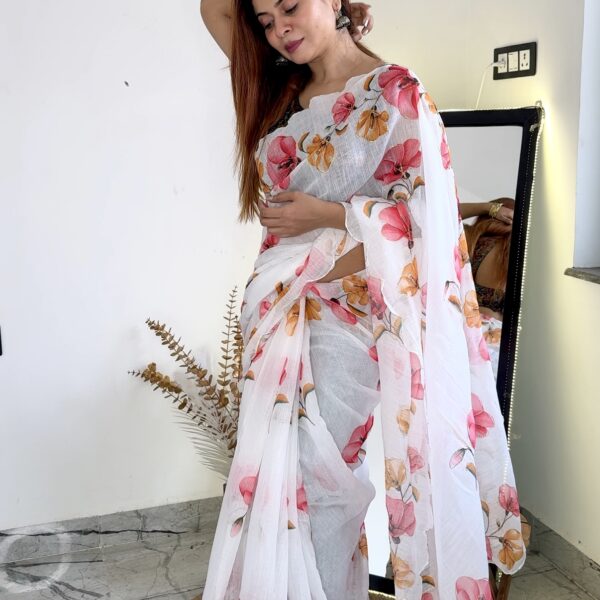 FLOWER PRINTED SAREE
